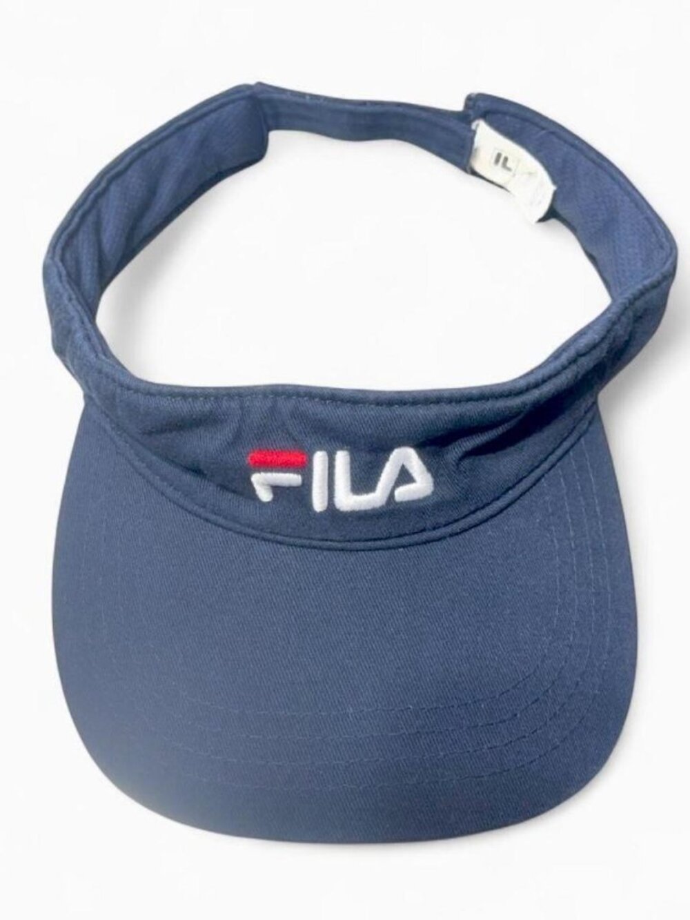 FILA Navy Blue Visor Embroidered Logo Tennis Golf Running Hat Causal